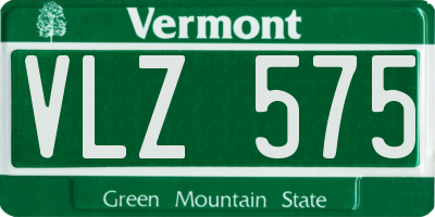 VT license plate VLZ575