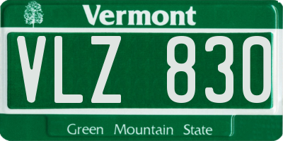 VT license plate VLZ830