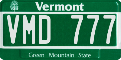 VT license plate VMD777
