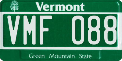 VT license plate VMF088