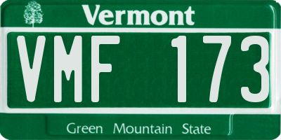 VT license plate VMF173