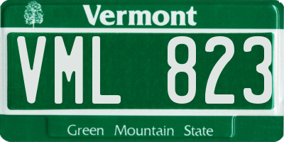 VT license plate VML823
