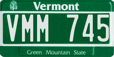 VT license plate VMM745
