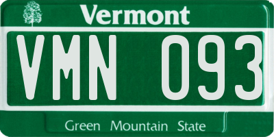 VT license plate VMN093
