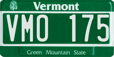 VT license plate VMO175