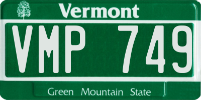 VT license plate VMP749