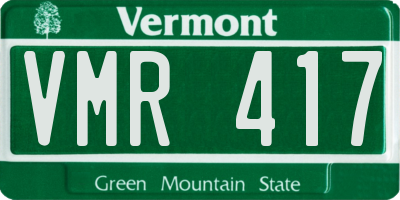 VT license plate VMR417