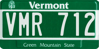 VT license plate VMR712