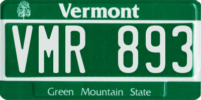 VT license plate VMR893