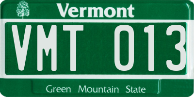 VT license plate VMT013