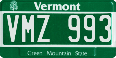 VT license plate VMZ993