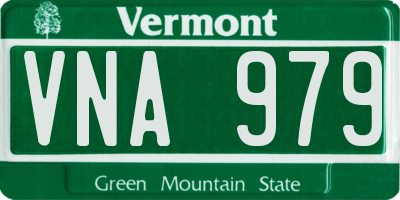 VT license plate VNA979