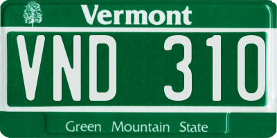 VT license plate VND310
