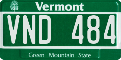 VT license plate VND484