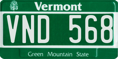 VT license plate VND568