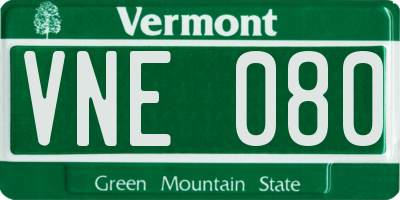 VT license plate VNE080