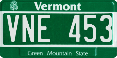 VT license plate VNE453