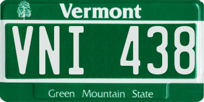VT license plate VNI438