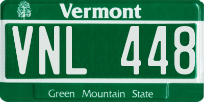 VT license plate VNL448
