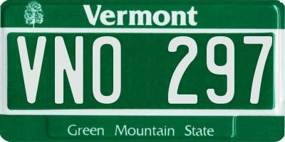 VT license plate VNO297