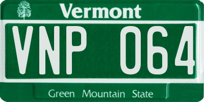 VT license plate VNP064