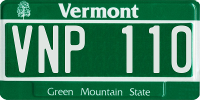VT license plate VNP110