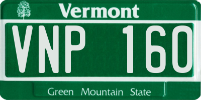 VT license plate VNP160