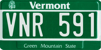 VT license plate VNR591