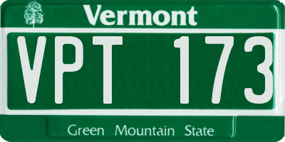 VT license plate VPT173