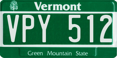 VT license plate VPY512