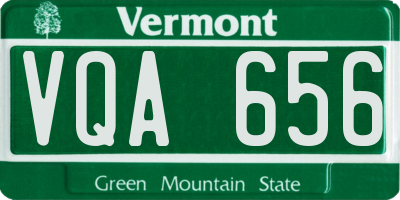 VT license plate VQA656
