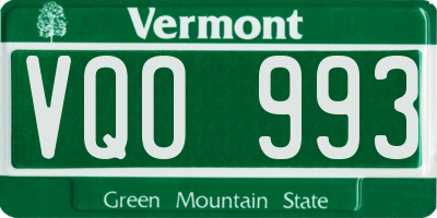 VT license plate VQO993