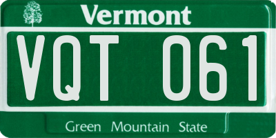 VT license plate VQT061