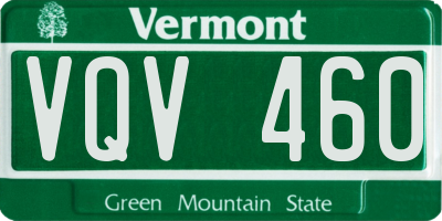 VT license plate VQV460