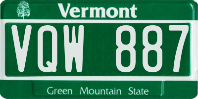 VT license plate VQW887