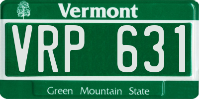 VT license plate VRP631