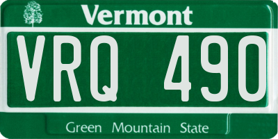 VT license plate VRQ490