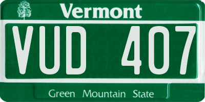 VT license plate VUD407