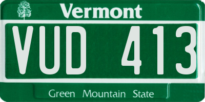 VT license plate VUD413