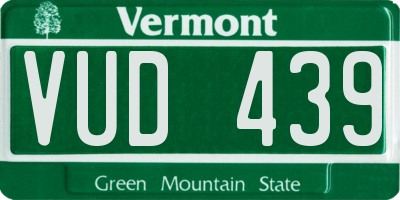 VT license plate VUD439