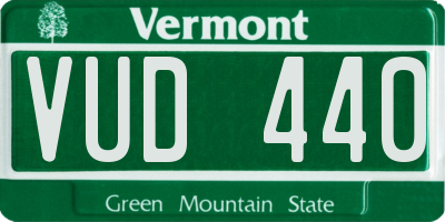 VT license plate VUD440