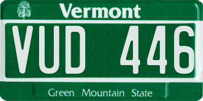 VT license plate VUD446