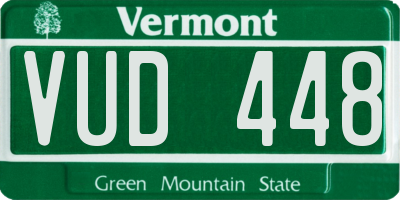 VT license plate VUD448