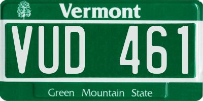 VT license plate VUD461