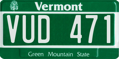 VT license plate VUD471