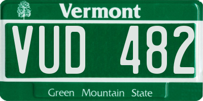 VT license plate VUD482
