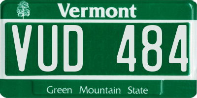 VT license plate VUD484