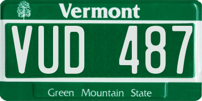 VT license plate VUD487