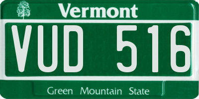 VT license plate VUD516