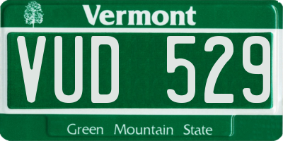 VT license plate VUD529